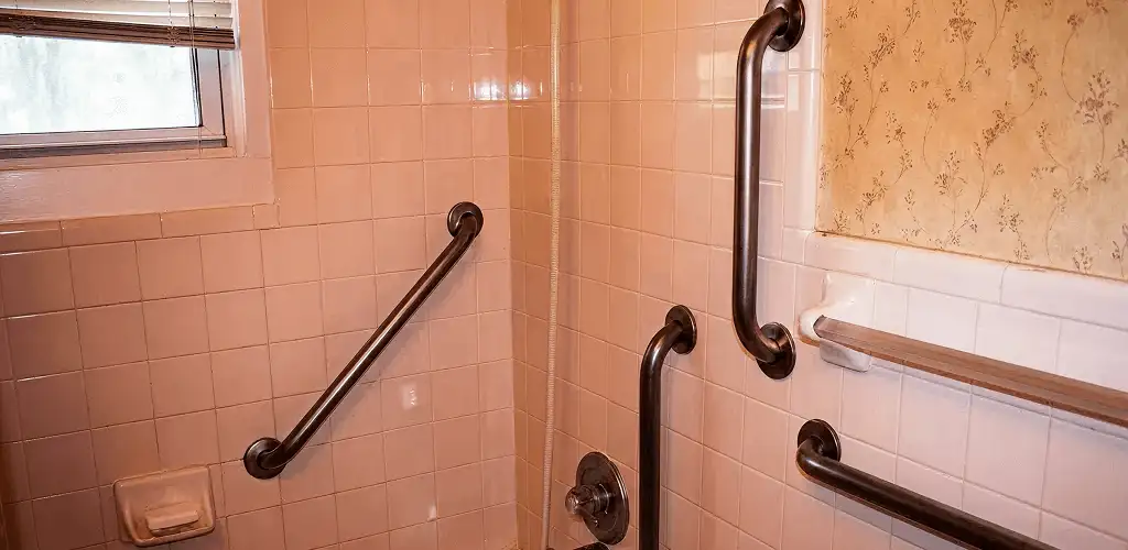 Shower grab bar installation for bathroom safety and accessibility in Rockford, IL