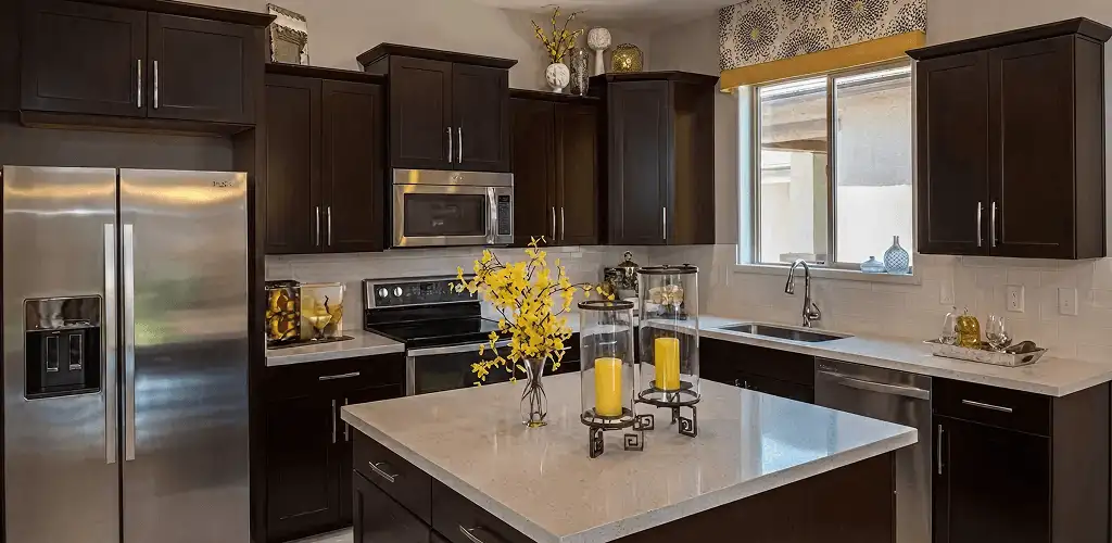 Cabinet painting results with freshly painted kitchen cabinets in Rockford, IL
