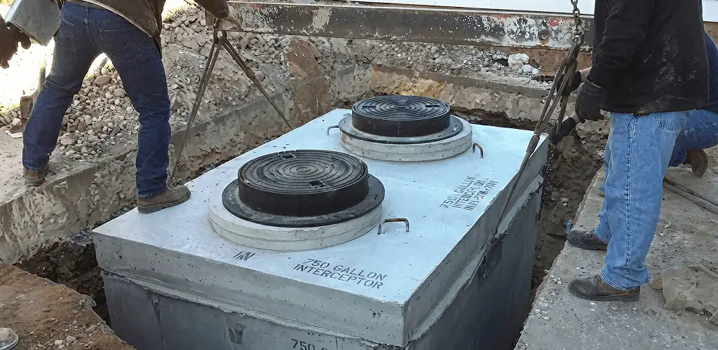 Grease trap installation for a commercial property drainage system in Rockford, IL