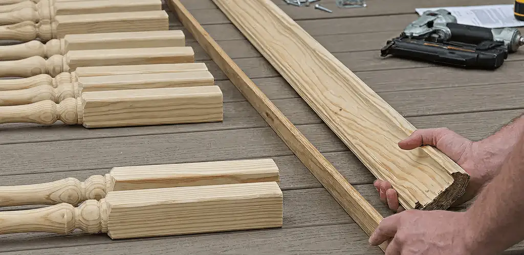 Handrail installation materials and wood components for stair rail work in Rockford, IL